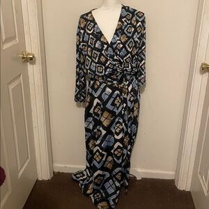 Cato Abstract Patterned Dress
